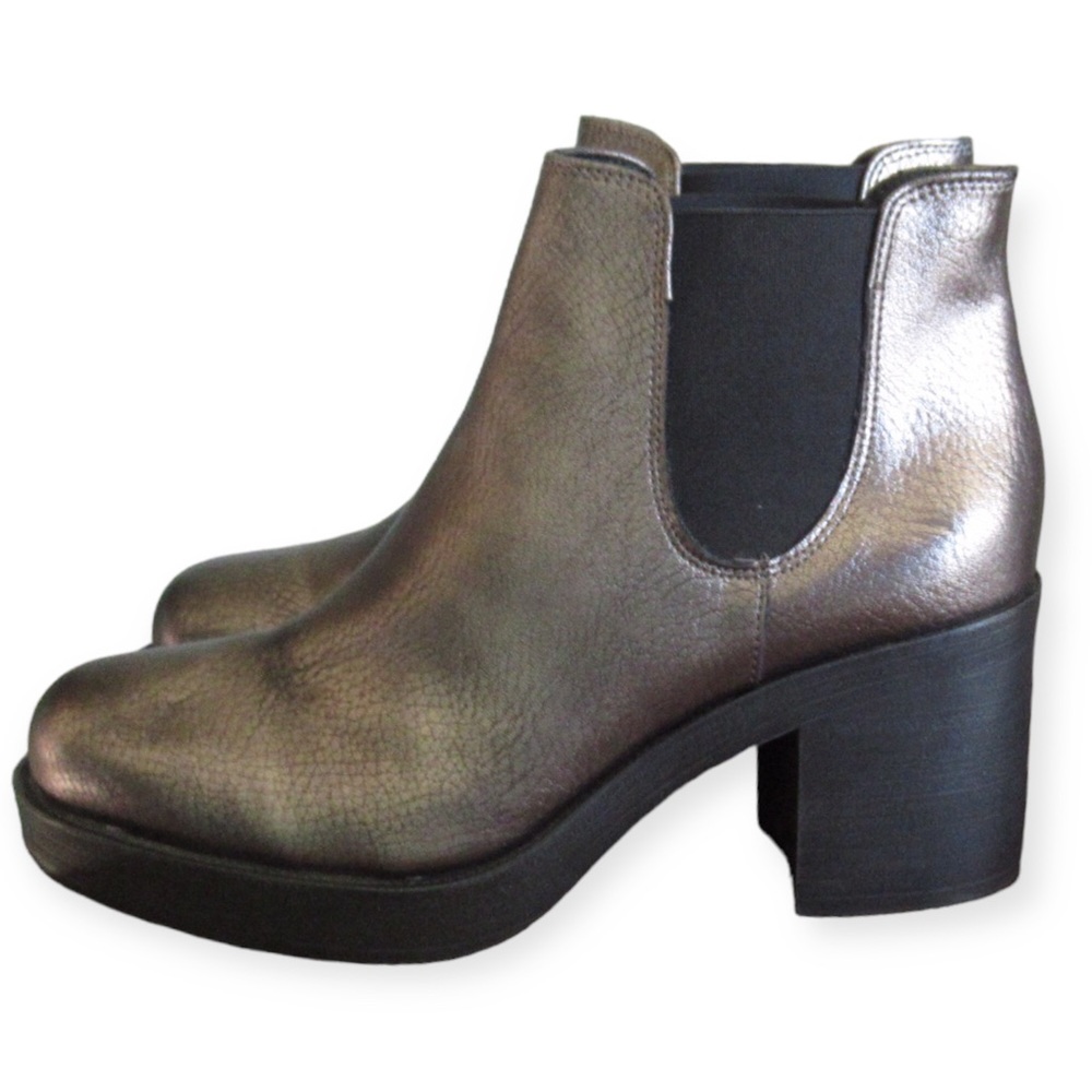 Perla Formentini Nucleo Leather Boots In Gunmetal